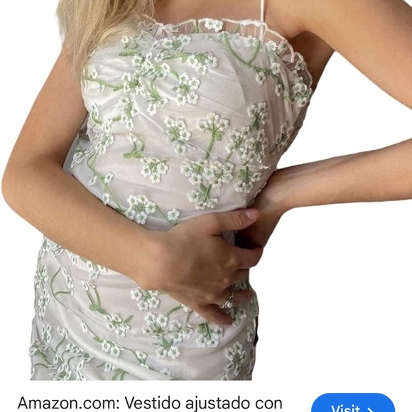 NWT!! 12th Tribe White Floral Embroidered Dress - Picture 5 of 8